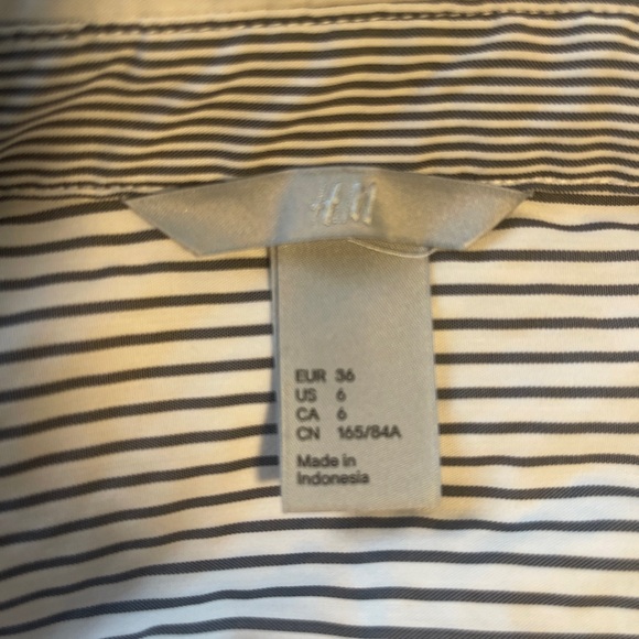 H&M Grey and white Striped Shirt - Picture 3 of 4